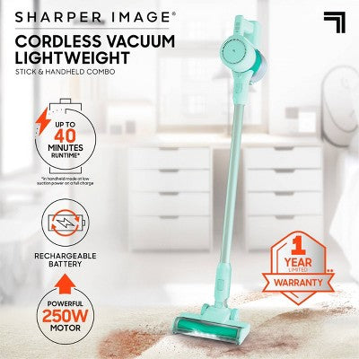Sharper Image Cordless Vacuum Lightweight Stick and Handheld Combo Mint (LOCAL PICKUP ONLY)