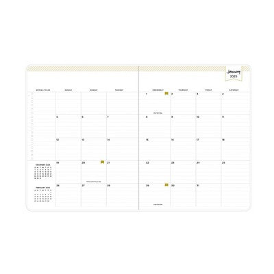 Day Designer 2025 Monthly Planner 11.22x8.66": Adult Stationery, Side Stitch Binding, Multicolored, Paper 8.5x11"