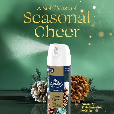 Glade Compressed Gas Air Freshener Aerosol - Balsam & Spruce - 8oz