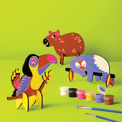 3ct Wood 3D Animal Painting Craft Activity Kit - Mondo Llama