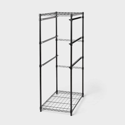 Steel 27gal Storage Tote Rack Black - Brightroom (LOCAL PICKUP ONLY)