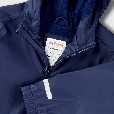 Kids' Rain Coat - Cat & Jack Navy Blue XS