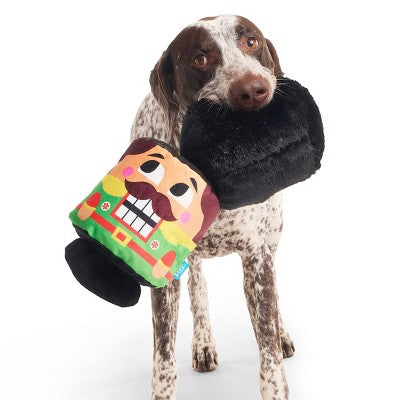BARK Howly Jowly Holidays Nutty Cracker Plush Dog Toy