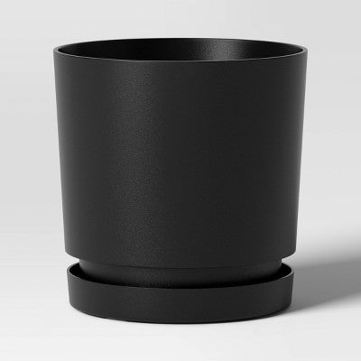 Recycled Resin Indoor Outdoor Planter Pot Black 6"x6"x6" - Room Essentials