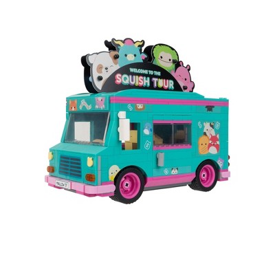 Squishmallows Deluxe Playset & 4_2" Buildable Figures Building Set - Squish Tour Van: Creative Thinking Educational Toy, 788 Pieces