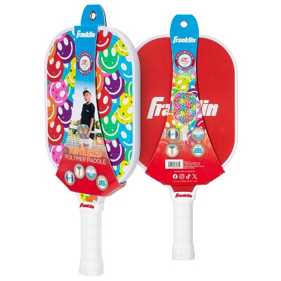 Franklin Sports Youth Paddle - Smiley Face Graphic: Fiberglass Racquet for Pickleball