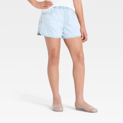 Girls' Pull-On Denim Shorts - art class Light Wash XXL