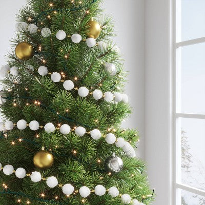 9.5' 3mm 100ct LED Micro Christmas String Lights Pure White/Warm White/Gold with Green Wire - Wondershop