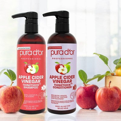 Pura d'or Apple Cider Vinegar Thin2Thick Conditioner - 16 fl oz