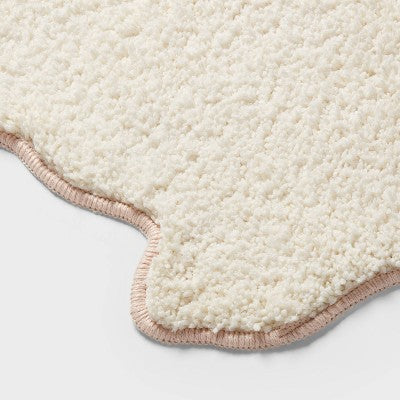 20"x24" Easter Bunny Shaped Non Slip Bath Rug White - Threshold