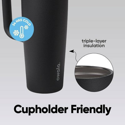 Owala 30fl oz Stainless Steel FreeSip Tumbler - Very Very Dark