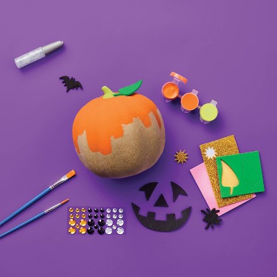 Halloween Craft Embellished Paper Mache Pumpkin Painting Kit - Mondo Llama