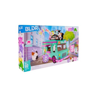Squishmallows Deluxe Playset & 4_2" Buildable Figures Building Set - Squish Tour Van: Creative Thinking Educational Toy, 788 Pieces