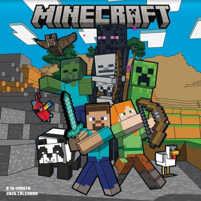 DateWorks 12"x12" 2026 Minecraft Wall Calendar