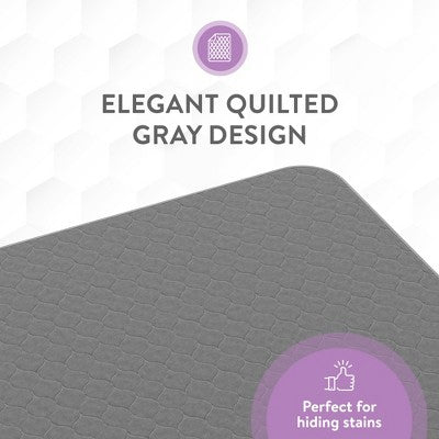 Inspire Underpads | Stain Hiding Gray - Reusable Incontinence Bed Pads Waterproof Mattress Pad (34 X 36 - 2 Pack)