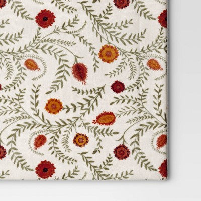 Printed Plush Lark Floral Throw with Faux Shearling Reverse Cream - Threshold (LOCAL PICKUP ONLY)
