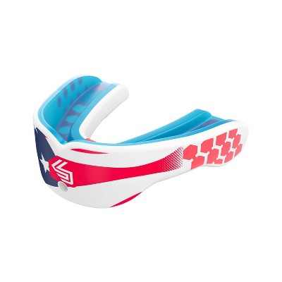 Shock Doctor Sport Gel Max Pro Stars and Stripes - Youth: Strapless Mouth Guard, BPA-Free