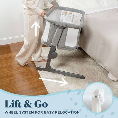Baby Delight Beside Me Dreamer Bassinet & Bedside Sleeper - Soft Heathered Gray (LOCAL PICKUP ONLY)