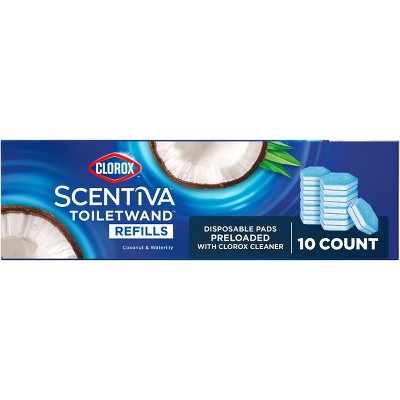 Clorox Scentiva Coconut and Waterlily ToiletWand Pad Cleaner Refills - 10ct