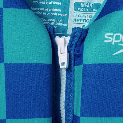 Speedo Shark Racer Kids' Spandex and Polyester Life Jacket Vest - Blue Youth Jacket (Size by Weight)