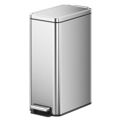 EKO Stella 45L Slim Step Trash Can Matte Stainless Steel (LOCAL PICKUP ONLY)