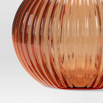 Round Glass Vase Orange - Room Essentials