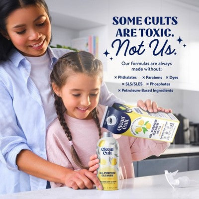 Cleancult All Purpose Cleaner - Refillable Aluminum Bottle - Lemon Verbena - 16 fl oz