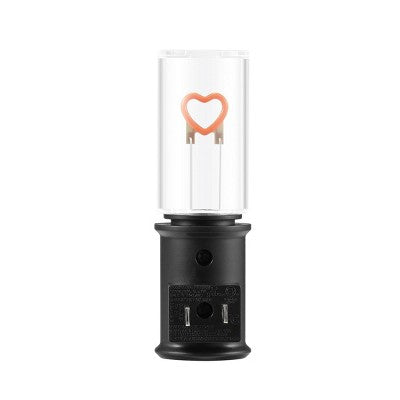 Globe Electric Auto On/Off Pink Heart Filament Night Light: LED Plug-In Novelty for Kids' & All Ages