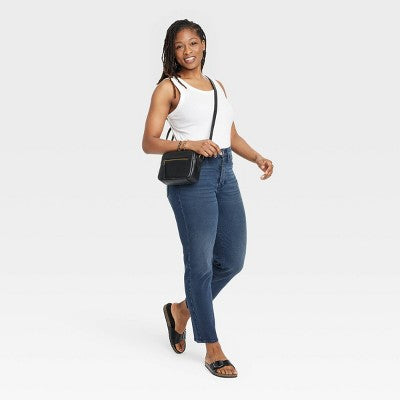 Women's Mid-Rise 80's Slim Fit Jeans - Universal Thread Dark Wash 4