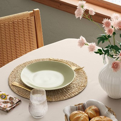 10" Stoneware Aralia Dinner Plate Green - Threshold