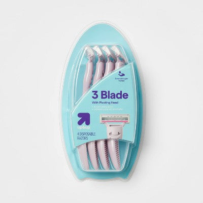 Pivoting Head Women's 3-Blade Disposable Body Razors - 4ct - up&up