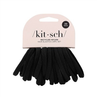 Kitsch Eco-friendly Nylon Elastics - 20pk - Black