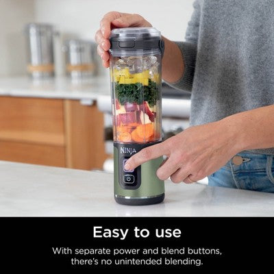 Ninja Blast 18oz Portable Blender Olive Green BC151OG: 1-Speed, Dishwasher-Safe, Personal Blender, 1 Year Warranty
