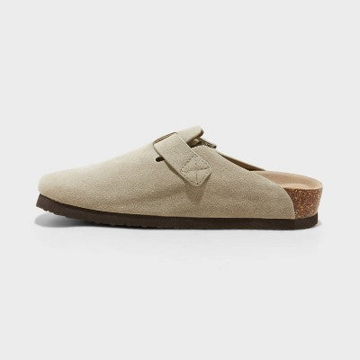 Women's Betsy Clog Mule Flats - Universal Thread Taupe 5 Slip-On