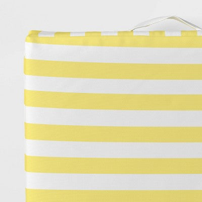 Floor Cushion Yellow Stripe - Sun Squad