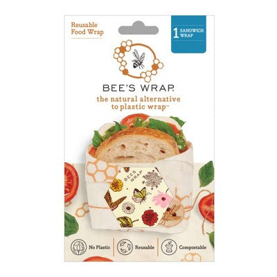 Bee's Wrap Reusable Beeswax Compostable Sandwich Wrap
