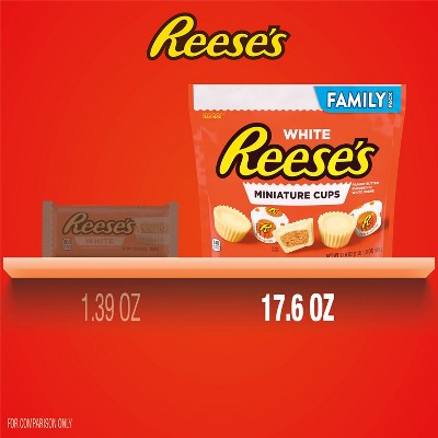 Reese's Miniatures White Creme Peanut Butter Cups Candy Family Bag - 17.6oz (LOCAL PICKUP ONLY)