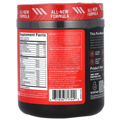SIXSTAR Pre-Workout Explosion 2.0, Pink Lemonade , 9.63 oz (273 g)