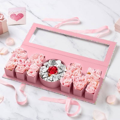 Cook With Color Fillable MOM Word Food Storage Gift Box Pink Floral