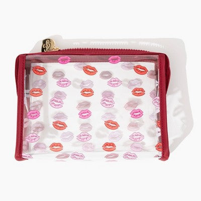 Frasier Sterling Cosmetic Bag - Lips: Vinyl Material, Zipper Closure