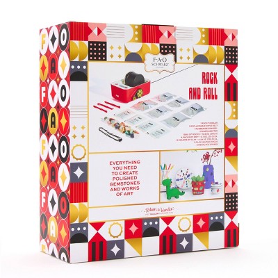 FAO Schwarz Toy Kids' Rock Tumbler with Clay and Gemstones - 22pcs: Science Creativity Kit for Grade 3