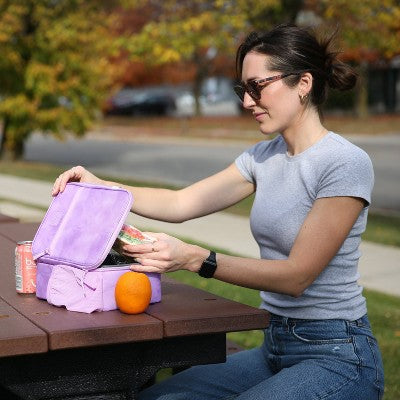 Fulton Bag Co. Upright Lunch Bag - Pastel Lilac Haze