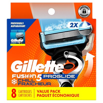 Gillette Fusion5 ProGlide Chill Men's 5-Blade Razor Refills - 8ct