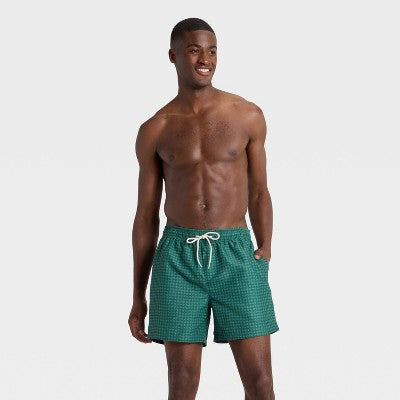Men's 5" Swim Trunks - Goodfellow & Co Teal Green L