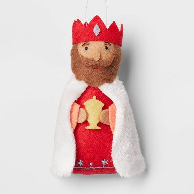 Fabric Wise Man with Red Crown Christmas Tree Ornament - Wondershop