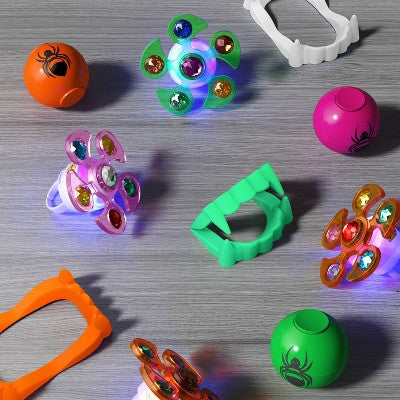 6ct Light Up Spinner Rings Party Favor Set - Hyde and EEK! Boutique