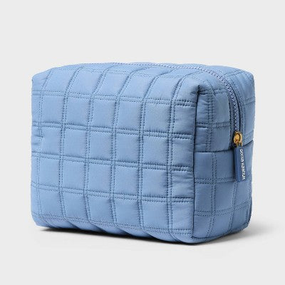 Sonia Kashuk Medium Loaf Makeup Bag - Blue Quilted
