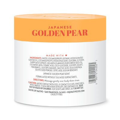 Native Limited Edition Global Flavors Gentle Exfoliating Scrub - Japanese Golden Pear - 12 fl oz: Paraben-Free, Sulfate-Free, Whole Body Use