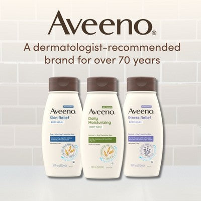 Aveeno Stress Relief Body Wash - Lavender - 12oz