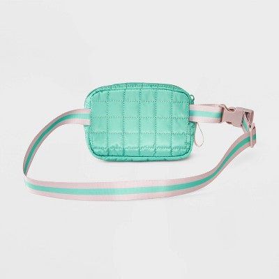 Girls' Quilted Fanny Crossbody Bag - Cat & Jack Green